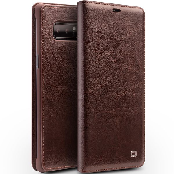 Estilo de negócios Genuine Leather Case para Samsung Galaxy Nota 8 Saco de capa de cartão de luxo para Samsung Nota 8 6.3 polegadas