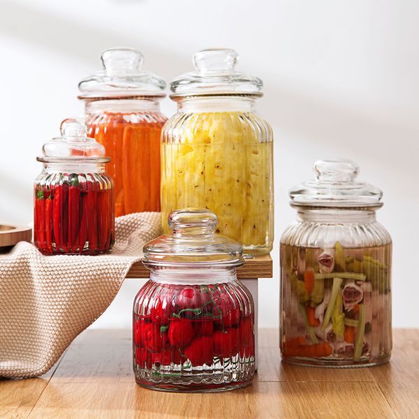 

honey glass bottle jam bottle miscellaneous grains enzyme pickled vegetable jar storage tank glass lm01251411