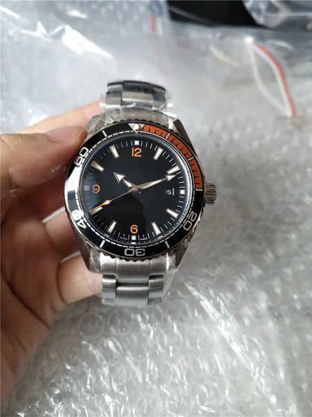 

automatic movement mechanical watch luxury man watches stainless steel braclelet wrist watch 357, Slivery;brown