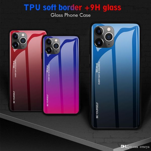 

nice luxury designer tempered glass case for iphone x xs xr 11 pro protect the phone glass case for iphone 11 pro xs max 6 7 8 plus cover