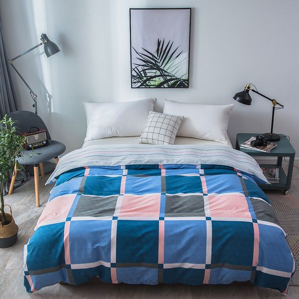 2019 New Pattern Plaid Duvet Cover Fashion Modern With Zipper