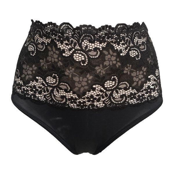 

black skin lace women slimming panties high waist comfort brief for female underwear lingerie gift bs010, Black;pink