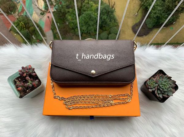 

orignal leather fashion chain shoulder bag handbag presbyopic mini package messenger bag mobile card holder purse felicie 61276