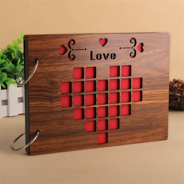 

8 inch wood cover handmade loose-leaf pasted p personalized baby lovers diy wedding p fotoalbum