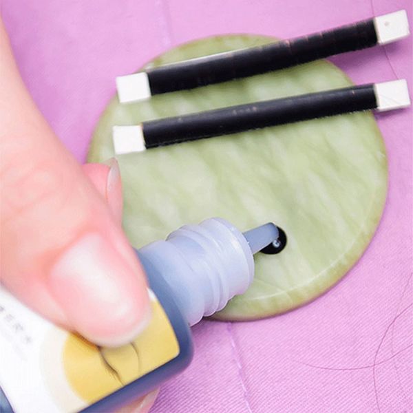 

dhl round jade stone eyelash extension glue adhesive pallet stand holder fake eye lash makeup tool 1pcs high quality