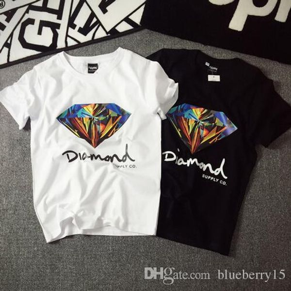 

wholesales new fahion 3d diamond men short sleeve t shirt skateboard fashion brand clothing hip hop camisetas mens shirt homme, White;black