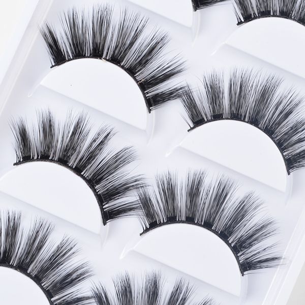 

new 5 pairs mink eyelashes 3d false lashes thick crisscross makeup eyelash extension natural volume soft fake eye lashes