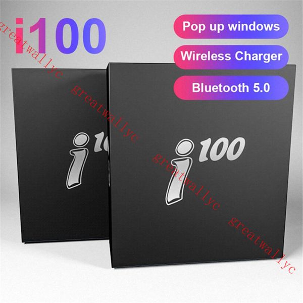 

I100 tw pop up headphone wirele bluetooth 5 0 earphone qi charging earphone earbud pk i10 i60 i30 tw pod