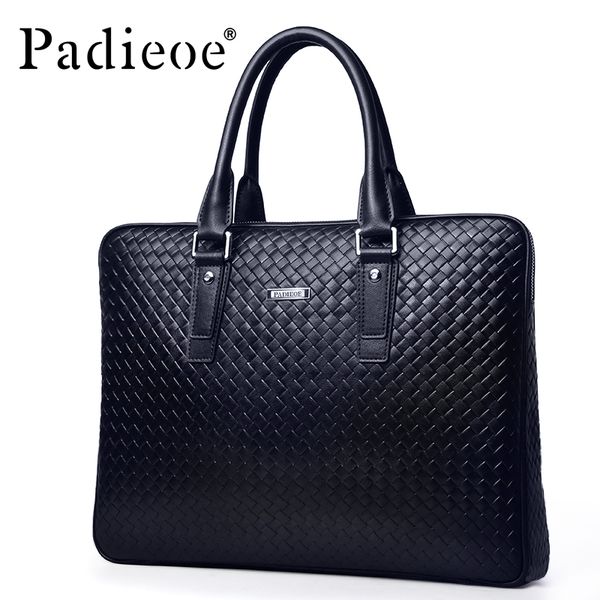 

padieoe men bag briefcase leather computer bag messenger handbag purses jobs genuine leather