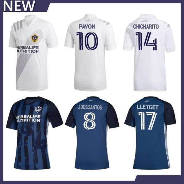 

2020 los angeles galaxy soccer jersey mls soccer uniform mens #10 pavon #8 j.dos santos football shirt, Black;yellow