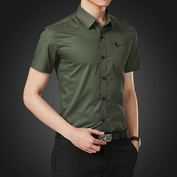 

2019 summer new cotton korean slim youth men's short-sleeved shirt, White;black