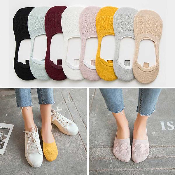 

new lady casual breathable ankle boat socks girls fashion invisible non-slip cotton socks women low cut candy color, Black;white
