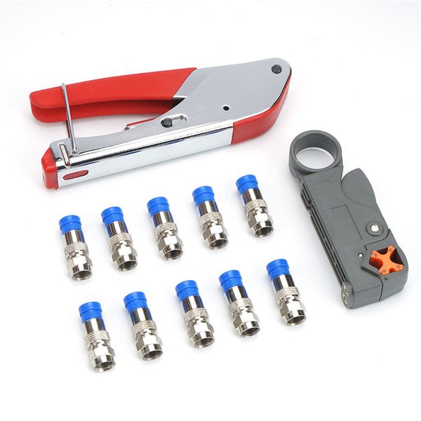 

coaxial cable crimper stripper pliers combination set network cable tool stripping crimping electrician tools