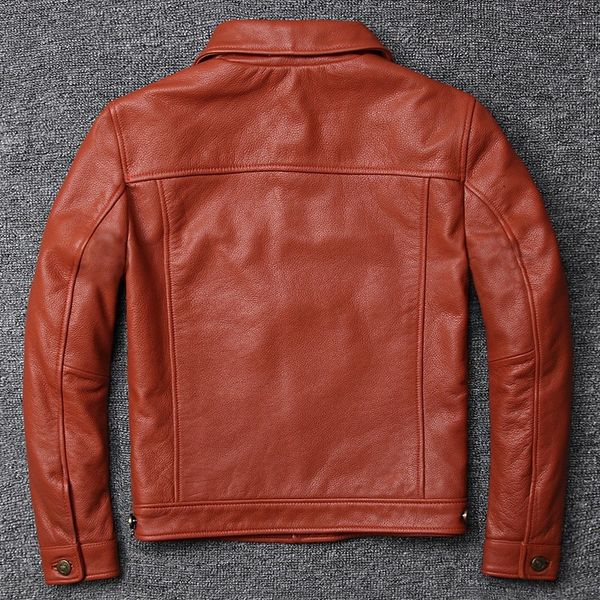 

100% натуральная кожа мужская куртка италия роскошный однобортный короткие ветрозащитный байкер кожа pilot пальто плюс размер 5xl, Black