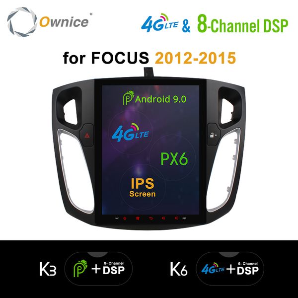 

ownice k6 octa core px6 ips screen 4g lte android 9.0 car dvd player radio for focus 2012 2013 2014 2015 dsp gps navi