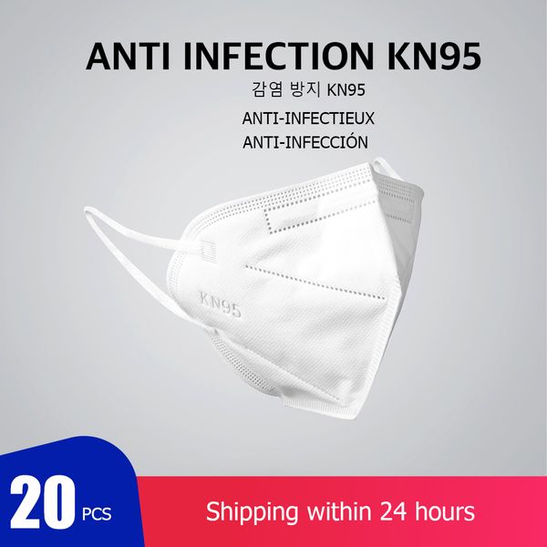 

20 шт. dhl бесплатная доставка 5-10 дней доставка аутентичные 10 шт kn95 пылезащитный анти-туман и дышащие маски для лица n95 маски особенно