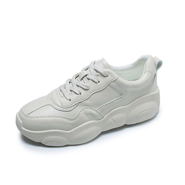 

old shoes female 2019 spring and autumn white shoes flat bottom wild sports female ins bear winter women's, Black