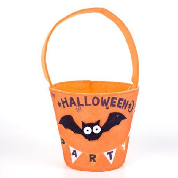 

kids halloween party treak or treat candy container favors basket bag cute