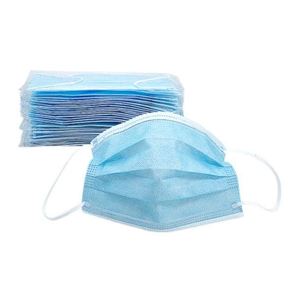 

dhl ship 0wvf fa 3 layer breathable facial dustdust proof 3ply non woven face mask masks black blue ruzg