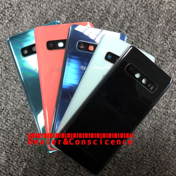 

50pcs dhl free проверил задняя крышка батареи для samsung galaxy s10 / s10e / s10 plus g973 / g970 / g975 задняя дверь корпус стекло корпус
