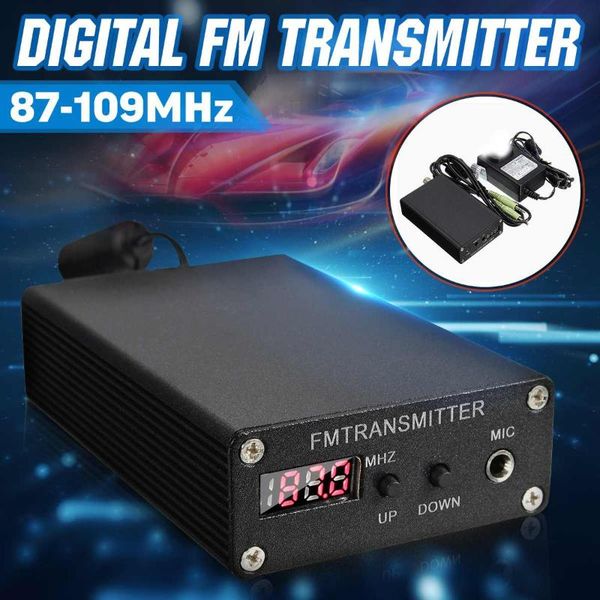 

black 5w stereo digital fm transmitters wireless radio broadcast stereo station long range audio transmitters drive-in cinema
