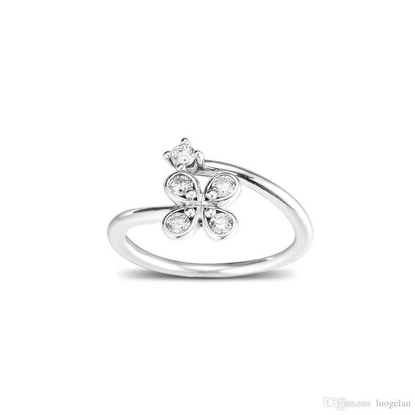 2019 2019 Spring 925 Sterling Silver Rings Four Petal Flower Ring Original Fashion Engagement Wedding Pandora Rings Diy Charms Jewelry For Women From