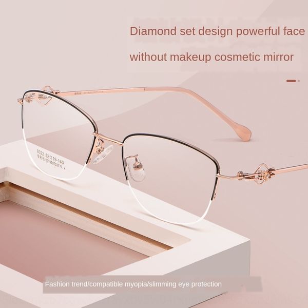 

practical patent design practical patent optical 8022z half frame women's ultra light alloy optical frame 8022z, Silver