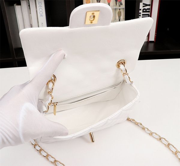 

toppest качество 20см натуральная кожа cf mini сумка длинные цепи сумка дизайнер сумки плеча мода сумка