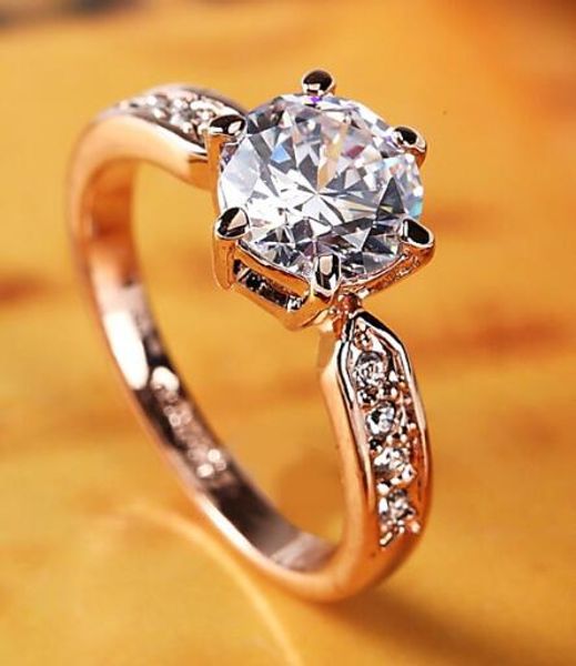 Großhandel Neue Trendy Kristall Engagement Design Heißer Verkauf Ringe für Frauen Weiß Zirkon Kubische Elegante Ringe Weibliche Hochzeit Schmuck