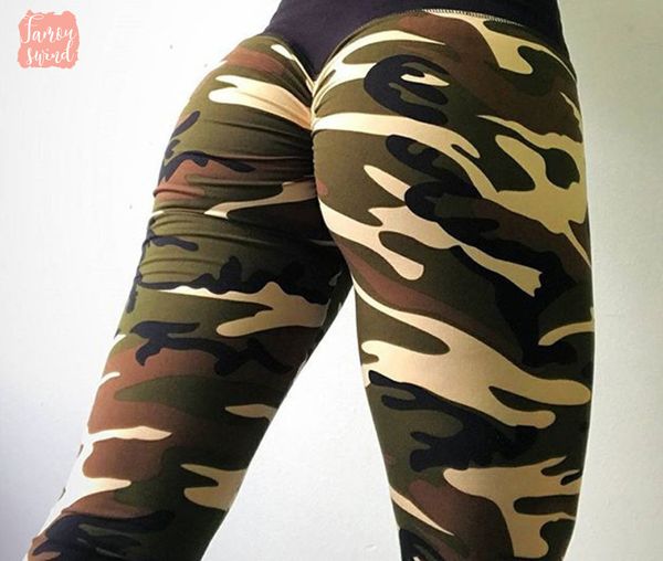 

леггинсы push up camo printed женщины полиэстер 4 цвета высокой талией леггинсы удобные тренировки девушки леггинсы, Black