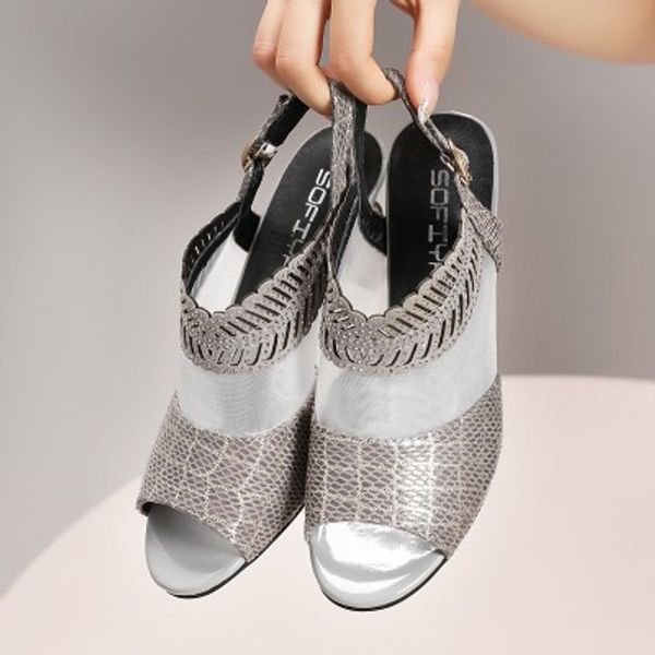 

woman shoes glitter bling sandals fashion buckle high heels shoes summer pointed toe slides luxury hollow pumps sandalias mujer, Black