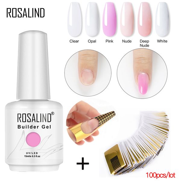 

rosalind builder gel for nail gel hybrid varnishes poly semi permanent uv led manicure nail art extended with form, Red;pink