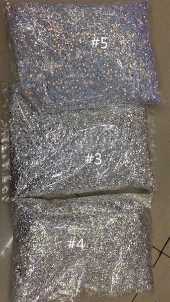 

plb38-1 50g iridescent rainbow 3d jewel shape glitter 3mm for nail glitter 5 colors nail art decoration makeup diy decoration,1m, Silver;gold