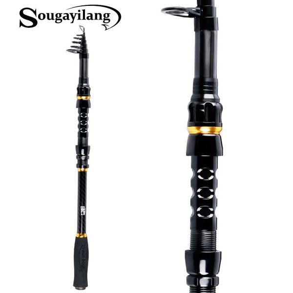 

sougayilang portable fishingrod fishing rod 1.8-3.6m carbon fiber spinning fishing rod tackle pole olta pesca