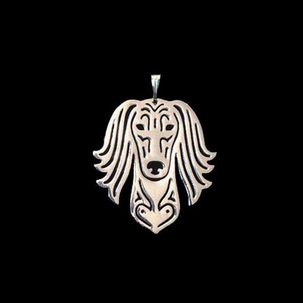 

2019 women's alloy animal pendants jewelry metal saluki pendants, Black