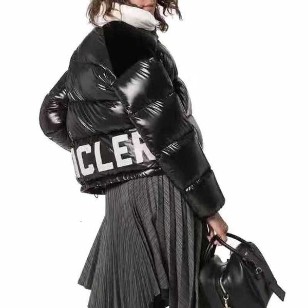 

2019 autumn winter new women's zipper coat letters turtleneck down jacket warm outwear t191024, Black