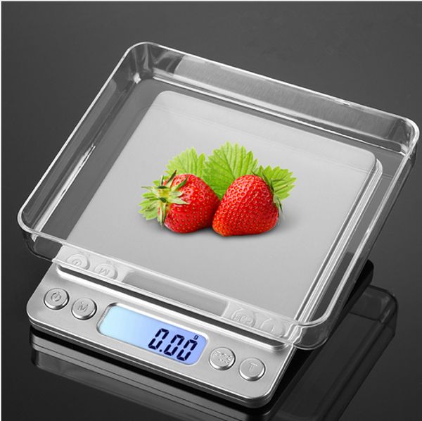 

dhl digital kitchen scale 500 x 0.01g pocket size with pcs tare switch weighing units multifunction stainless steel platform
