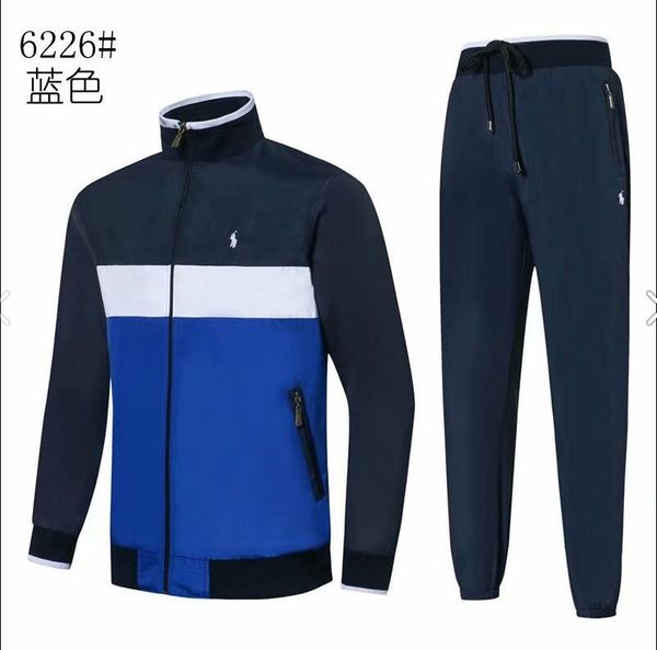 

2019 sports jacket men's hooded sweater sweatshirt men's polo jacket pants running clothes sportswear sportswear 017, Gray