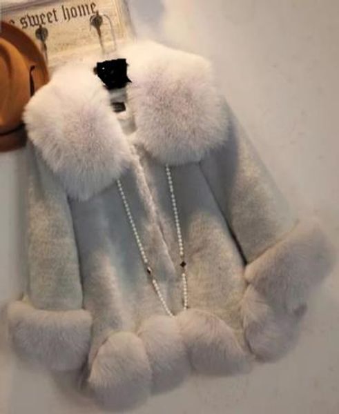 

vetement 2020 winter women's faux fur coat artificial fur overcoat furry jacket femme plus size furry fake outwear z56, Black