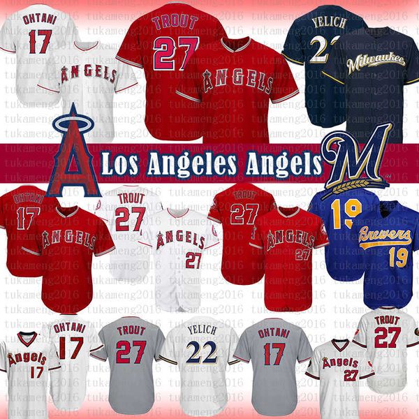 

Angel 27 mike trout ba eball jer ey lo angele 17 hohei ohtani milwaukee 22 chri tian yelich brewer 19 robin yount red flex ba e men