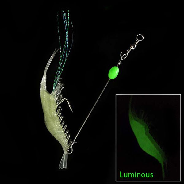 

Luminou oft ilicone artificial ait hook fi hhook oft bait hrimp bream fal e lure bait tackle acce orie