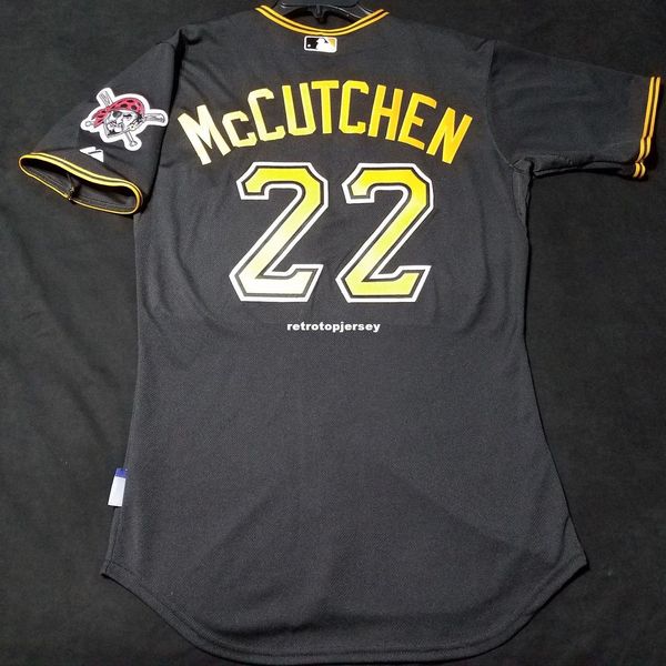 

majestic pittsburgh #22 mccutchen coolbase jersey mens stitched wholesale big and tall size xs-6xl baseball jerseys, Black;blue