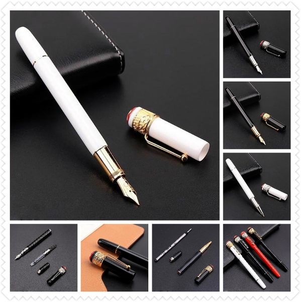 

luxury 1912 black - white - red metal spider clip fountain pen / roller ball pen fine office stationery fashion calligraphy ink pens