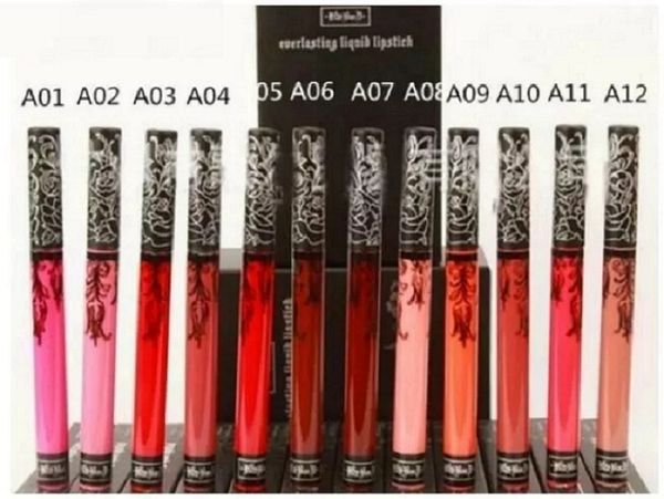 

in stockmakeup liquid matte lipstick 12colors single lipstick lip gloss dhl shipping