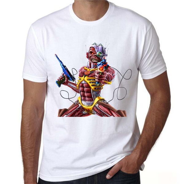 

iron maiden t shirt killers world tour 81 band logo official mens shirts casual shirts t01117, White