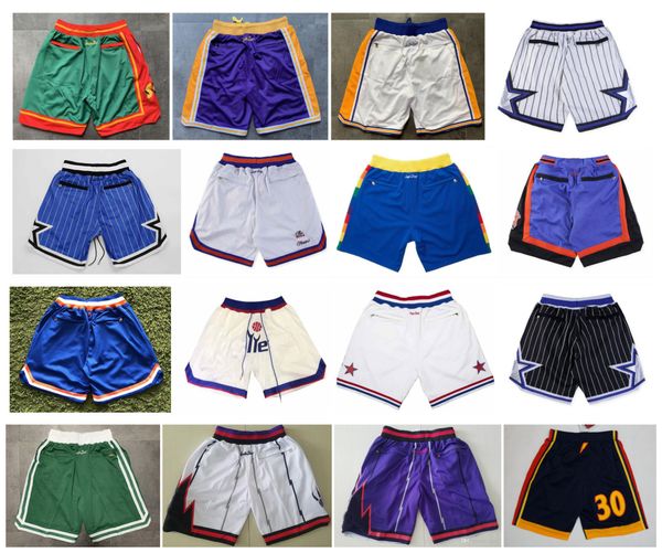 

2019 basketball shorts team don pocket shorts sport shorts pants white blue red purple green black