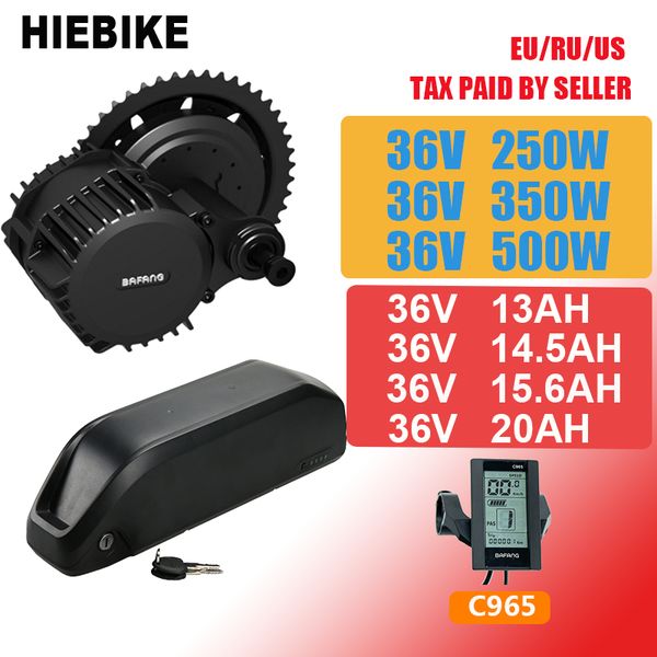 

36v 250/350/500w bafang motor with battery 36v 13/14.5/15.6/20ah 8fun bbs02 bbs01 ebike engine electric bicycle conversion kit