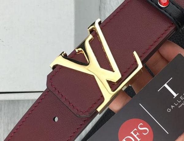 

2019h6new fashion big buckle mens business designer belts luxury ceinture automatic buckle genuine leather belts women men with, Black;brown