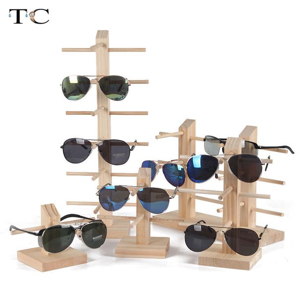 

quality solid wood glasses display stand original wooden sunglasses display stand myopia glasses eye, Pink;blue