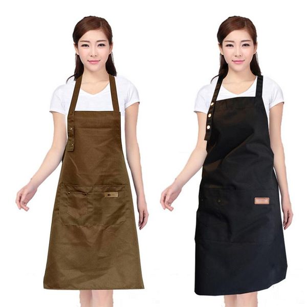 

Canvas Apron With 2 Large Pockets For Milk Tea Coffee Shop Baking Restaurant Nail Salon Home
